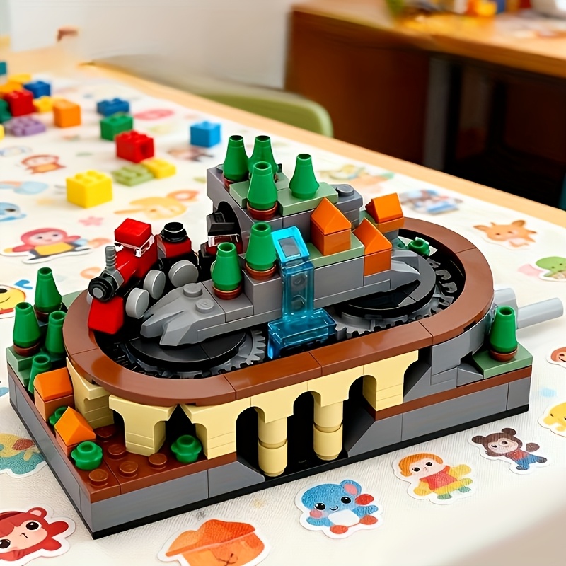 Mountain Adventure Kinetic Building Blocks Set with Train Model